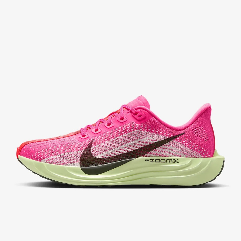 Nike ZoomX Bright Pink and Lime Running Shoes